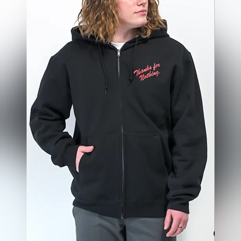 Empyre Black Full Zip Hoodie Sz M